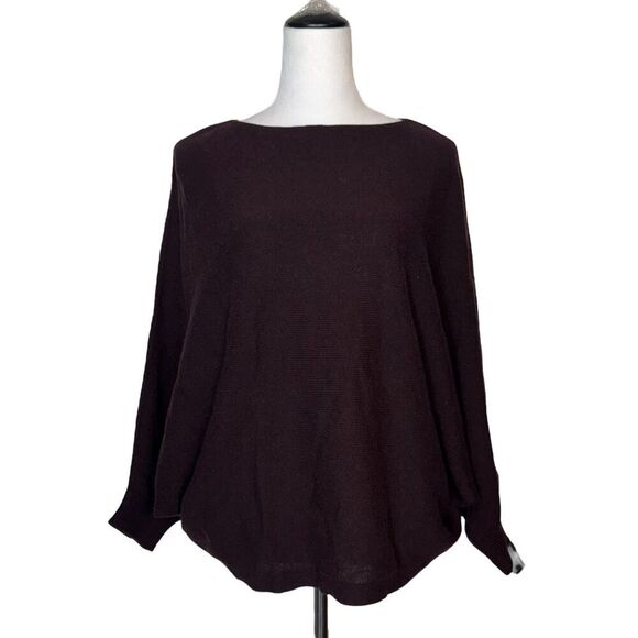 Mario Romano Sweaters - Mario Romano Cashmere Wool Cacoon Pullover Sweater OS Burgundy Dolman Oversized